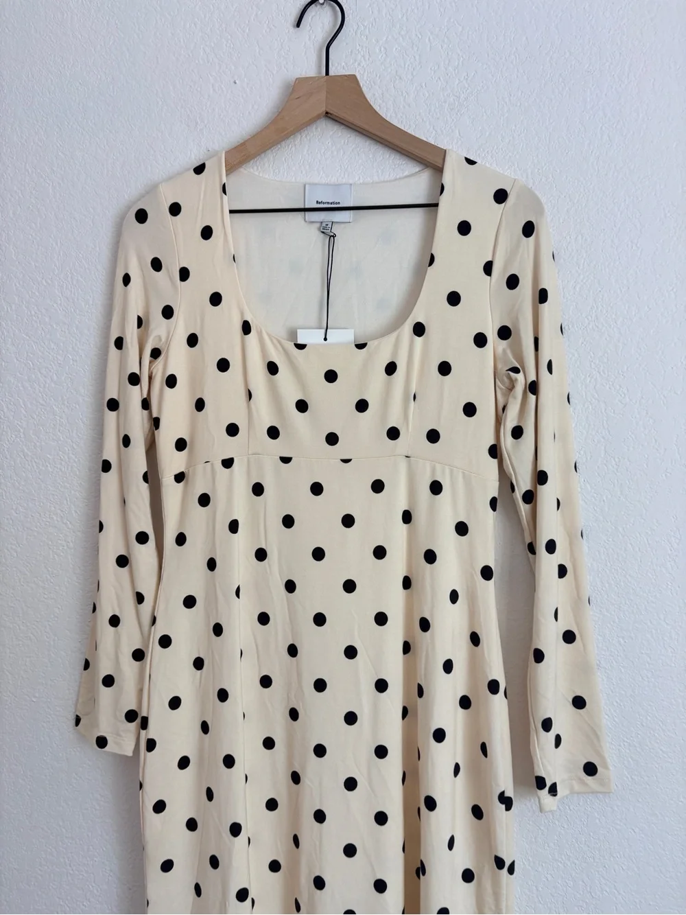 Reformation Davi Knit Dress in Sundae Dot - Picture 7 of 14